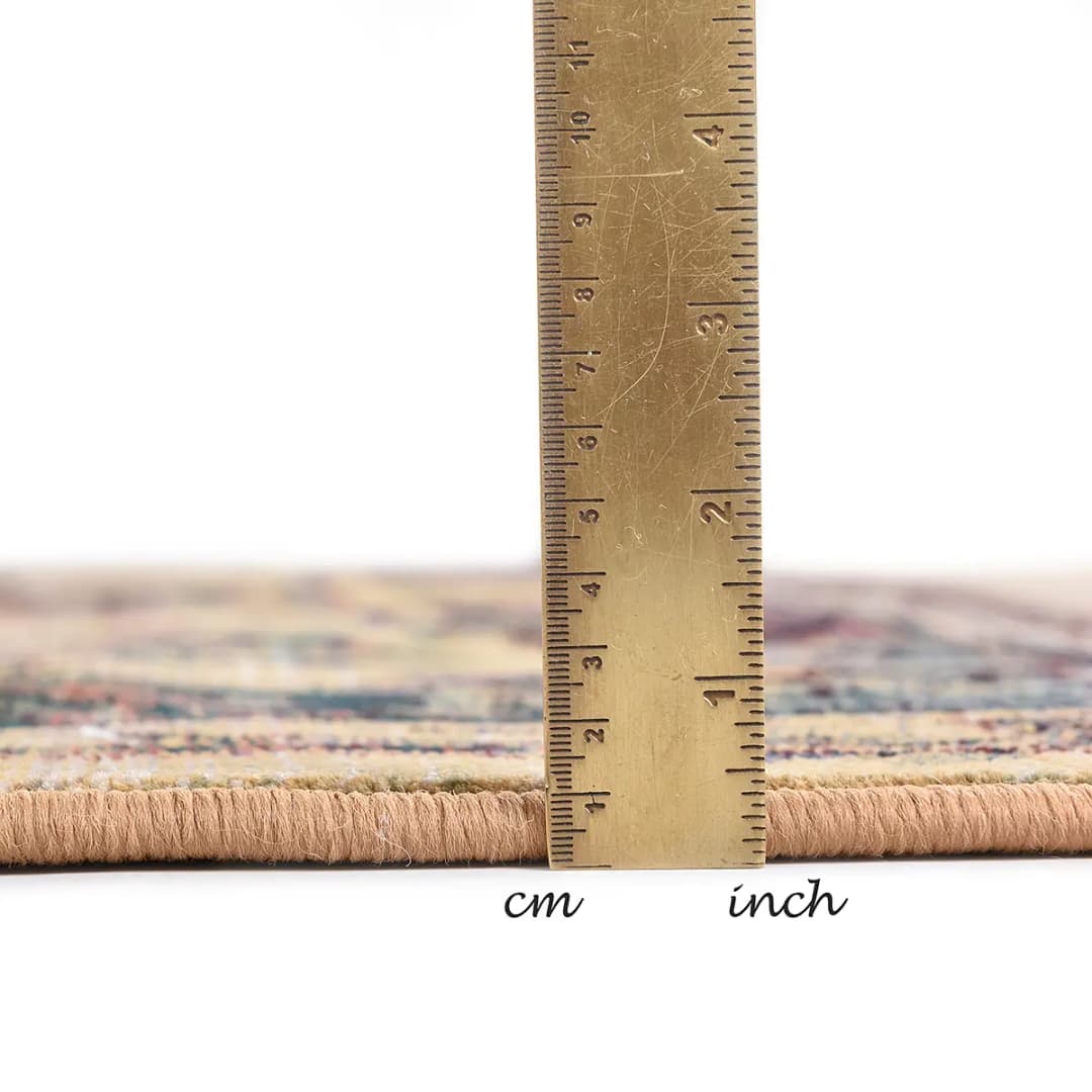 Kurzflorteppich Gabiro 856 Rund Beige/Beige Ø 200cm Flachgewebe