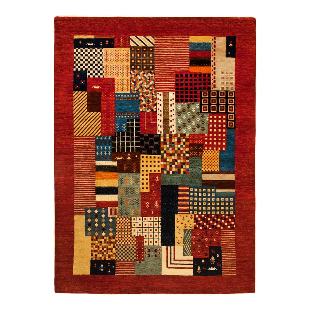 Wollteppich Hindustan Hali 1425 Rot/Rot 200 x 250cm Wolle | Rot
