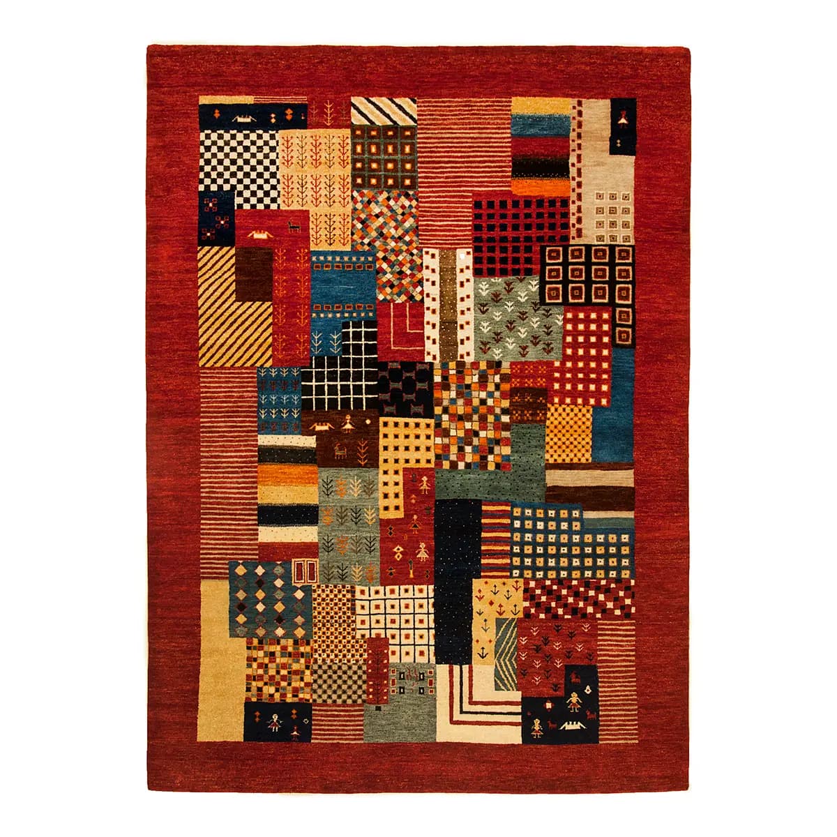 Wollteppich Hindustan Hali 1425 Rot/Rot 200 x 250cm Wolle | Rot
