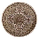 Kurzflorteppich Hamadan Beige/Beige 240 x 240cm Flachgewebe