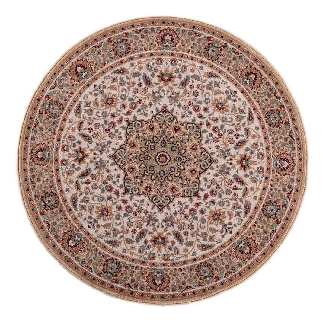 Wollteppich Dolna Rund Beige Ø 240cm | Beige