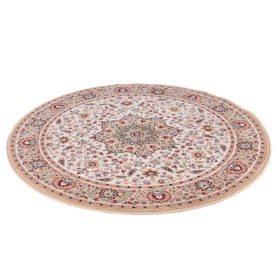 Wollteppich Dolna Rund Beige Ø 240cm | Beige