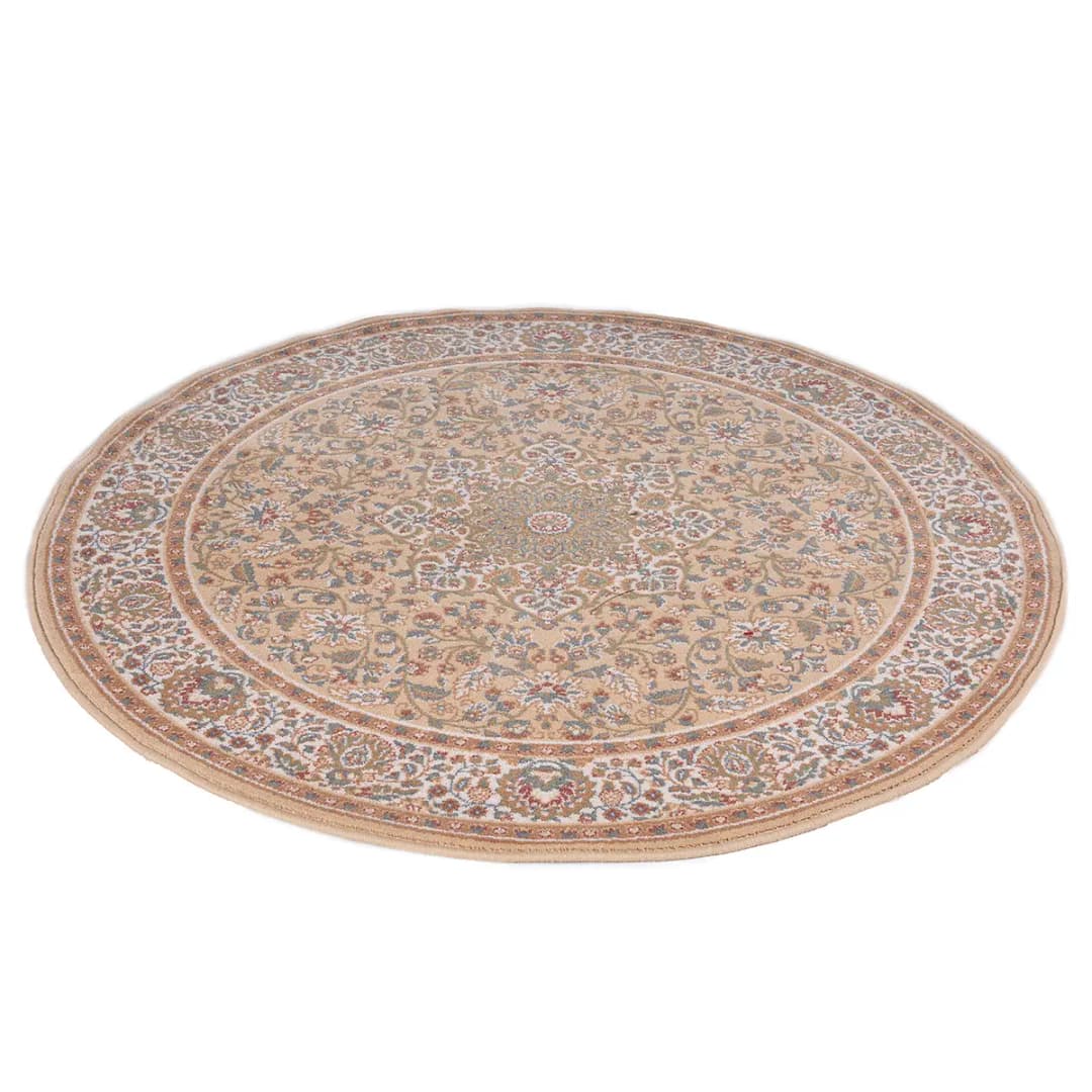 Wollteppich Dolna Rund Beige/Sand Ø 200cm Wolle | Beige