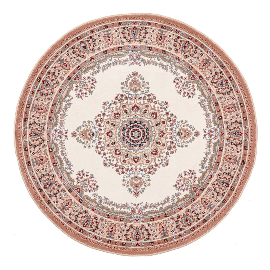 Wollteppich Dolna Rund Beige | Beige