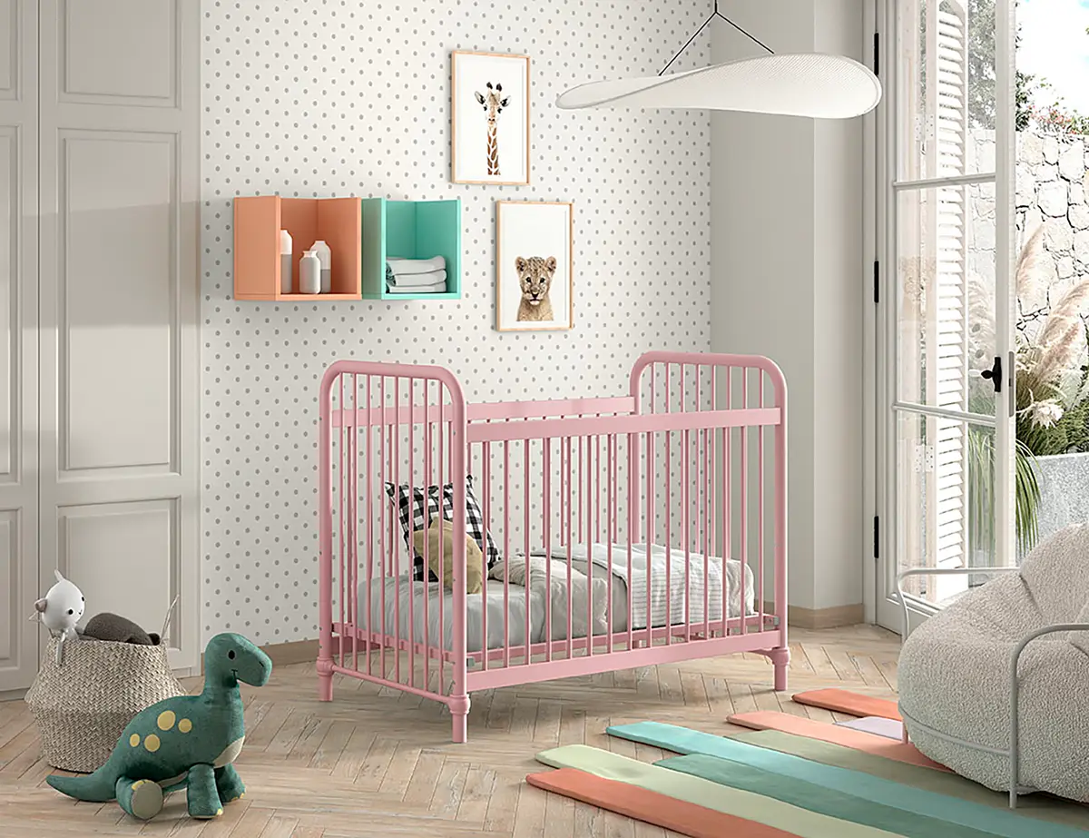 Babybett 60 x 120cm Pink/Pink | Pink