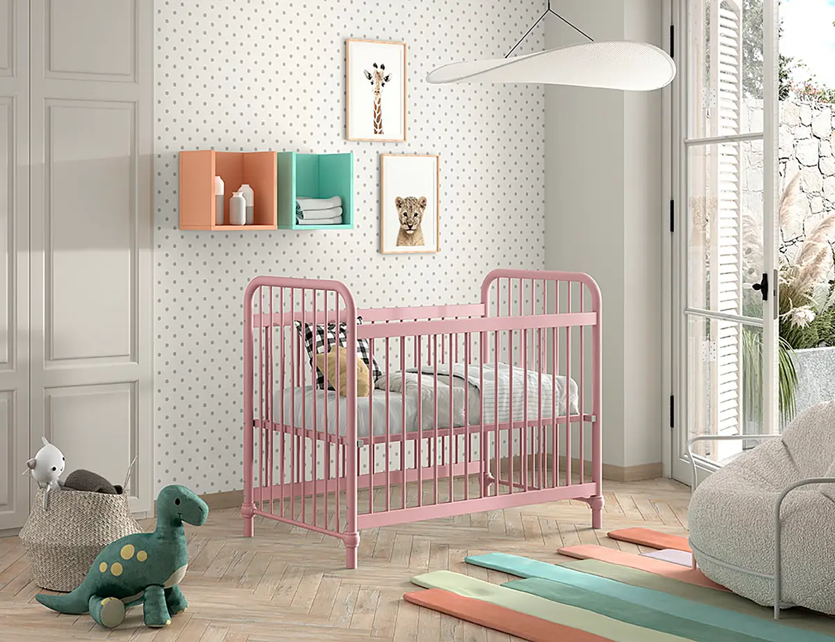 Babybett 60 x 120cm Pink/Pink | Pink