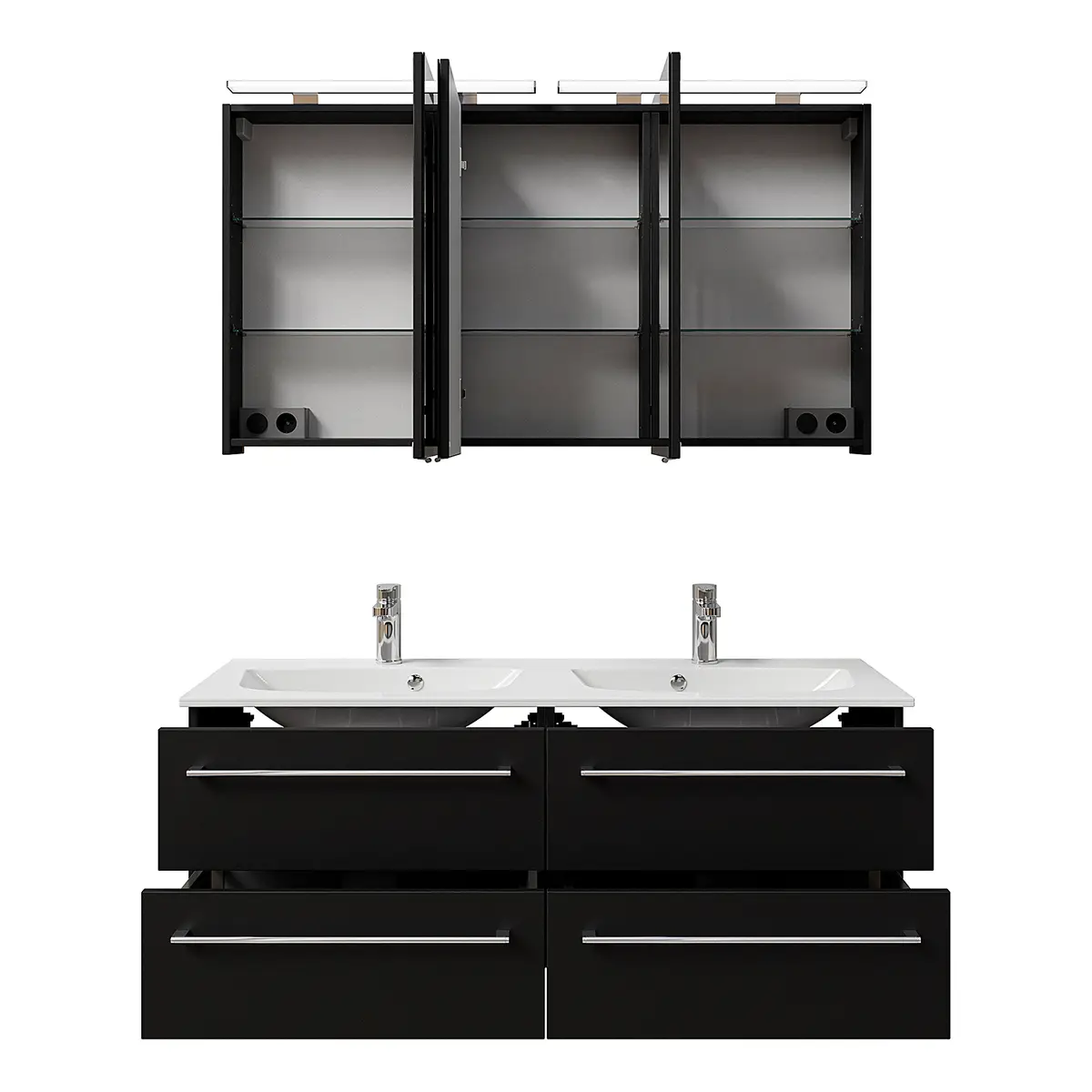 Badmöbel-Set 6025 Typ C | Schwarz
