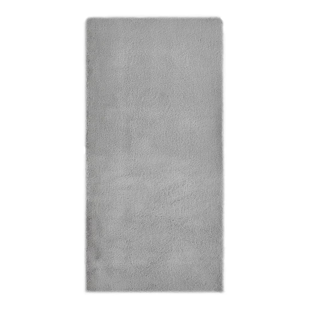 Hochflorteppich Como 60 x 120cm Grau/Grau | Grau