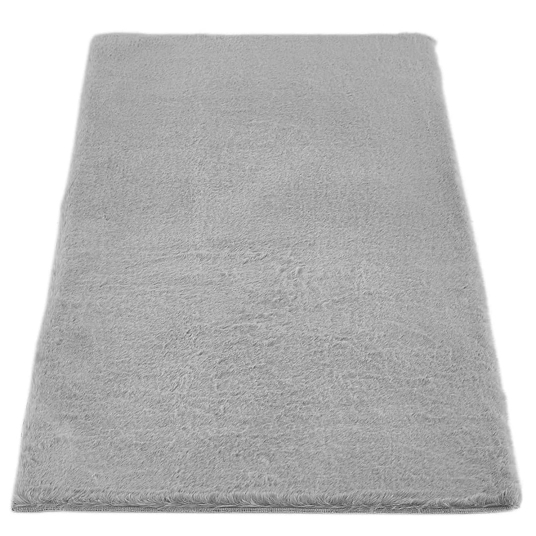 Hochflorteppich Como 60 x 120cm Grau/Grau | Grau