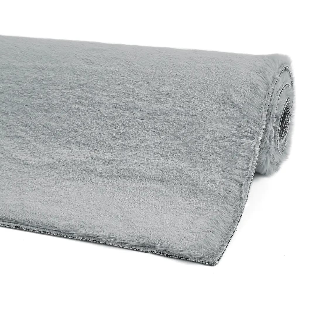 Hochflorteppich Como 60 x 120cm Grau/Grau | Grau