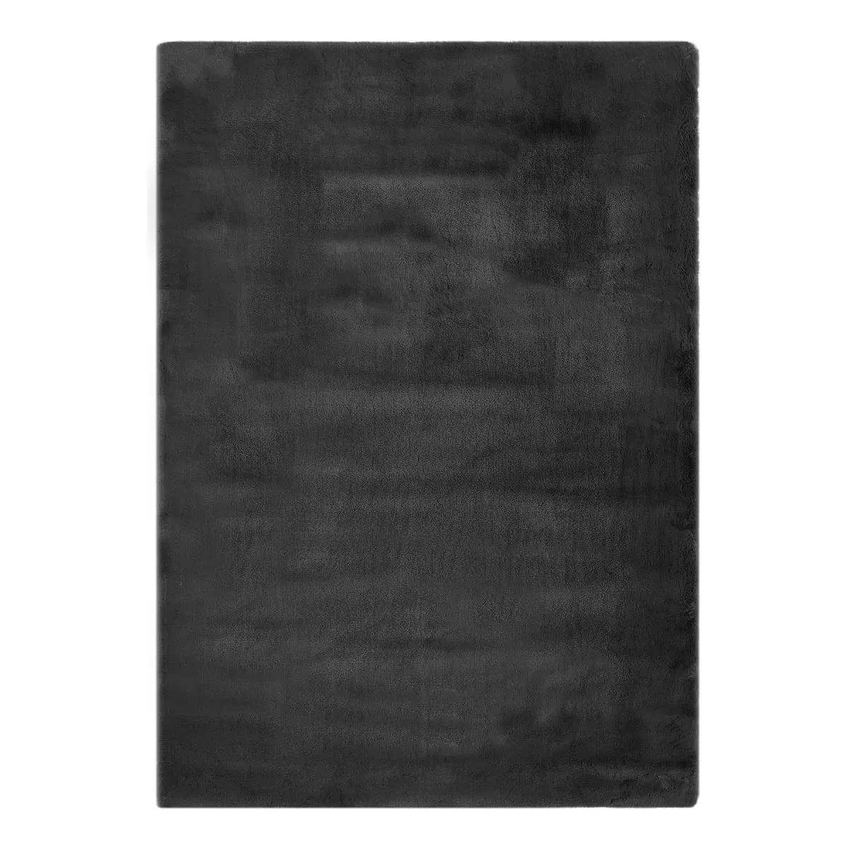 Hochflorteppich Como 60 x 120cm Schwarz | Schwarz