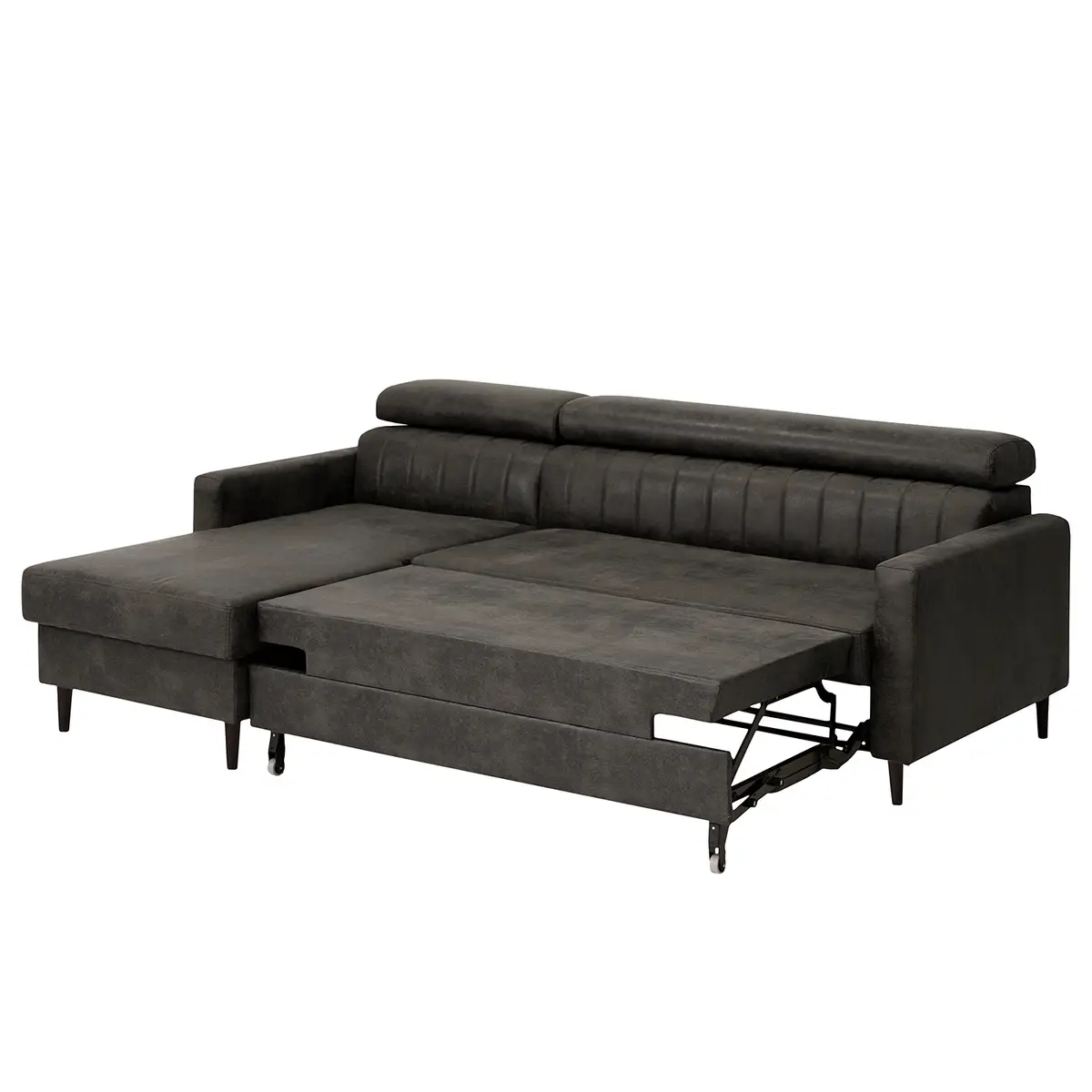 Ecksofa Chelsfield Grau Microfaser | Grau