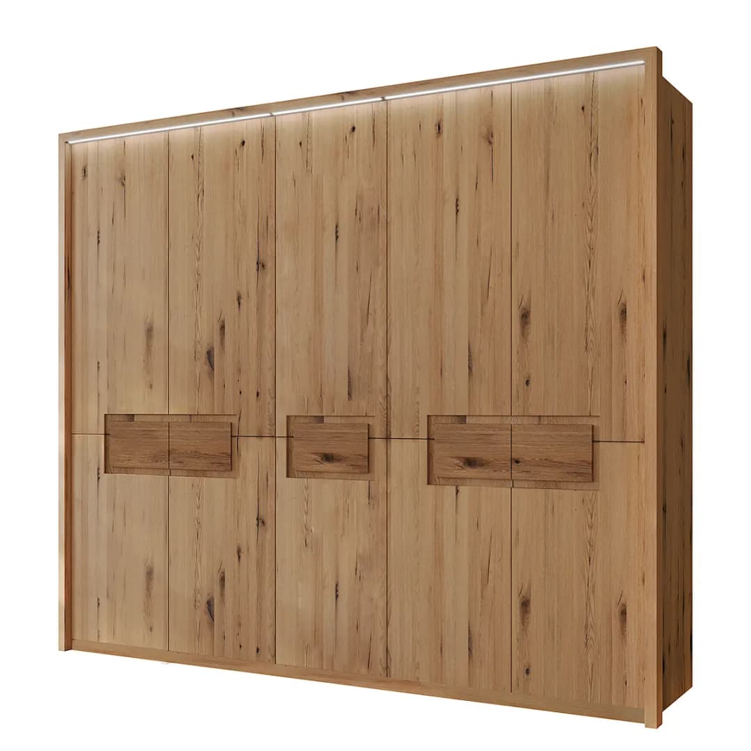 Massiver Drehtürenschrank 252cm Braun | Braun