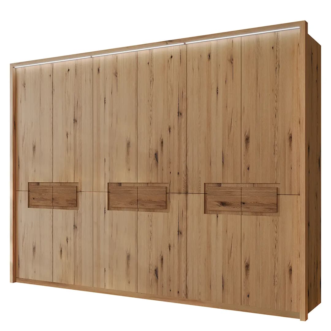 Massiver Drehtürenschrank 302cm Braun | Braun