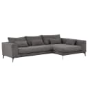 Ecksofa Grau Cordstoff Lola | Grau