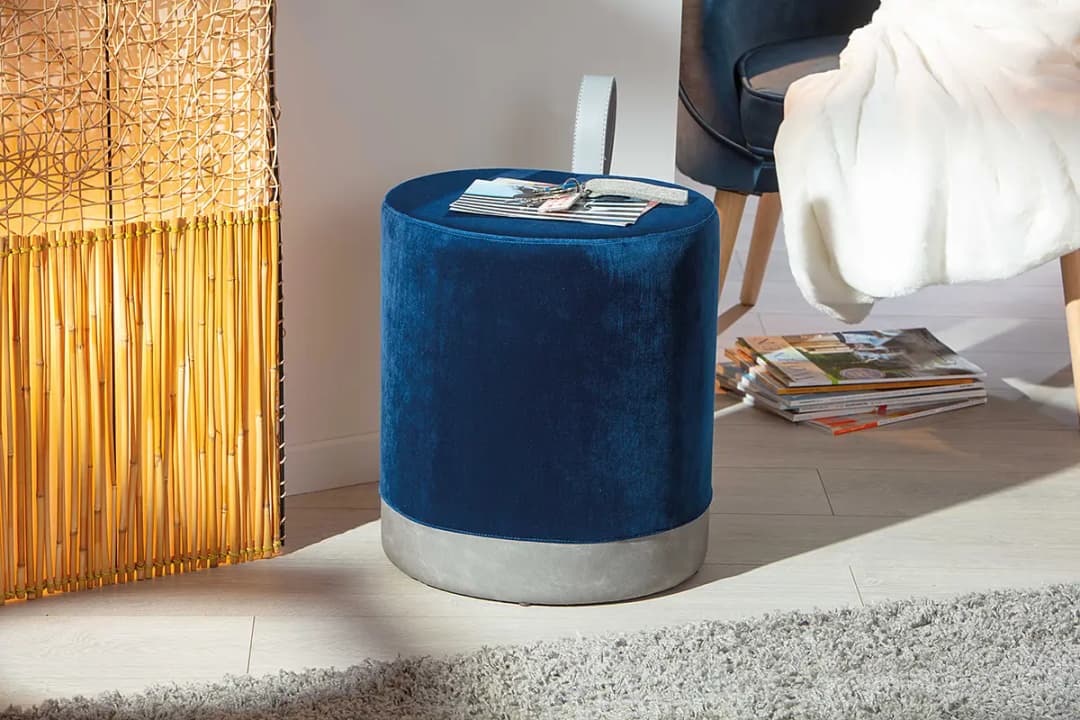 Polsterhocker Osane | Blau