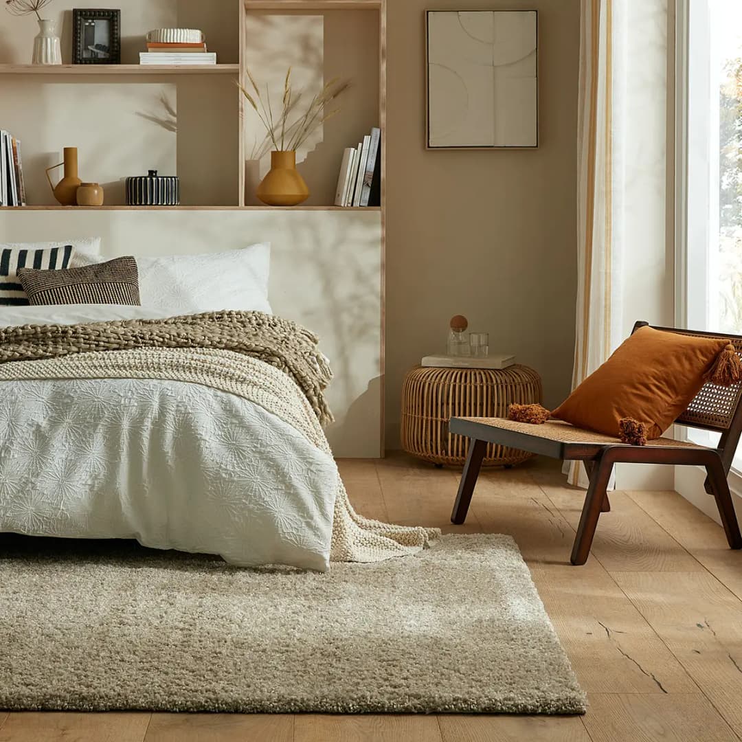 Hochflorteppich Feather Soft | Beige