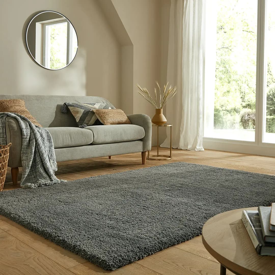 Hochflorteppich Feather Soft | Grau