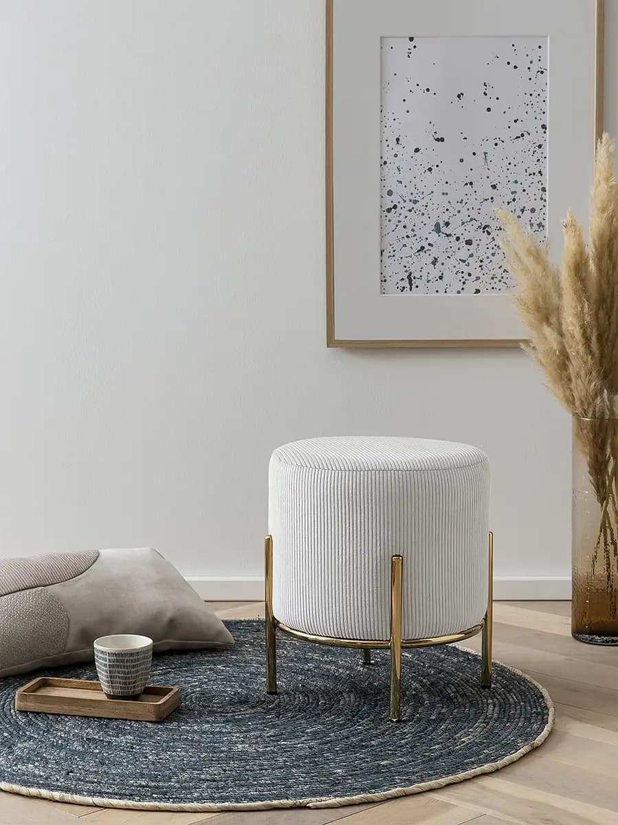 Polsterhocker Bumyra | Beige