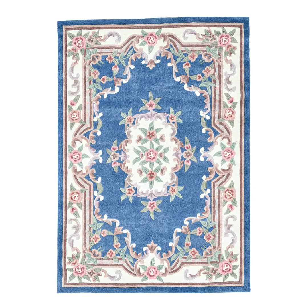 Kurzflorteppich Ming Blau/Blau 240 x 340cm Flachgewebe | Blau