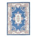 Kurzflorteppich Ming Blau/Blau 240 x 340cm Flachgewebe | Blau