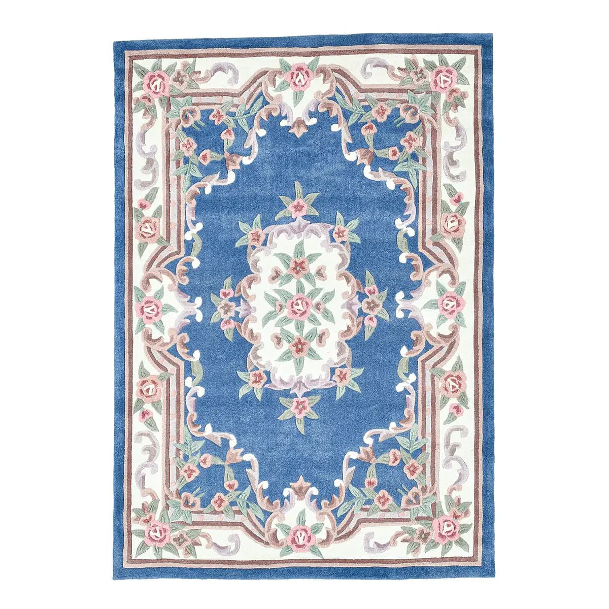Kurzflorteppich Ming Blau/Blau 240 x 340cm Flachgewebe | Blau