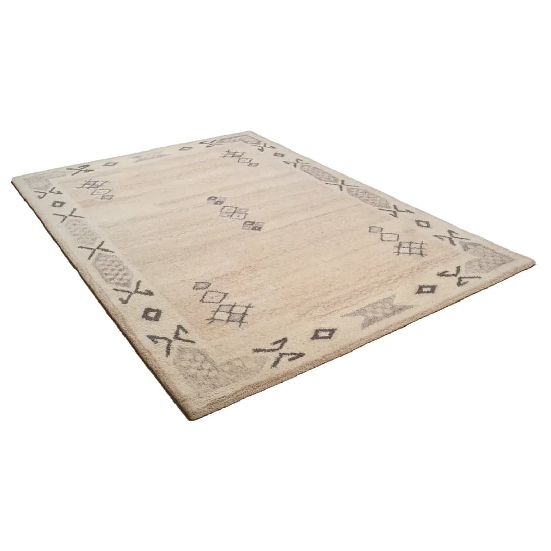 Royal Berber 018 Wollteppich | Beige