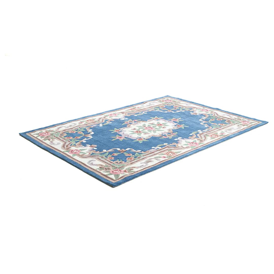 Kurzflorteppich Ming Blau/Blau 290 x 390cm | Blau