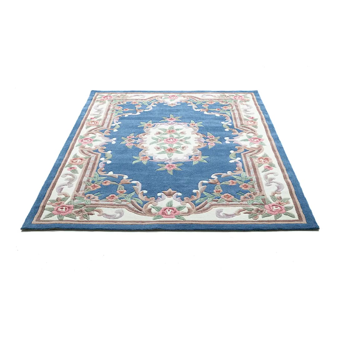 Kurzflorteppich Ming Blau/Blau 290 x 390cm | Blau