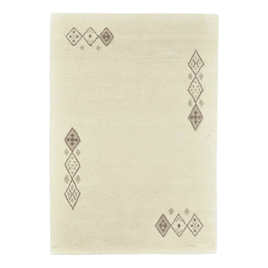 Wollteppich Taza Royal 609 Rund Weiß 200 x 250cm | Weiß
