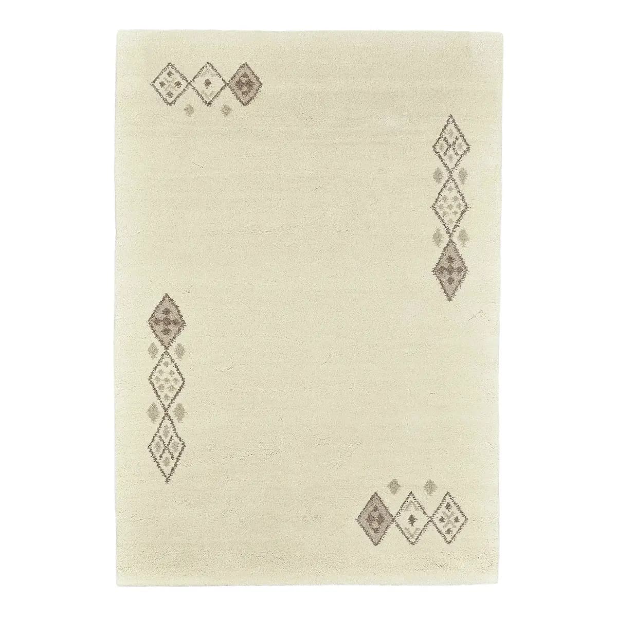Wollteppich Taza Royal 609 Rund Weiß 200 x 250cm | Weiß