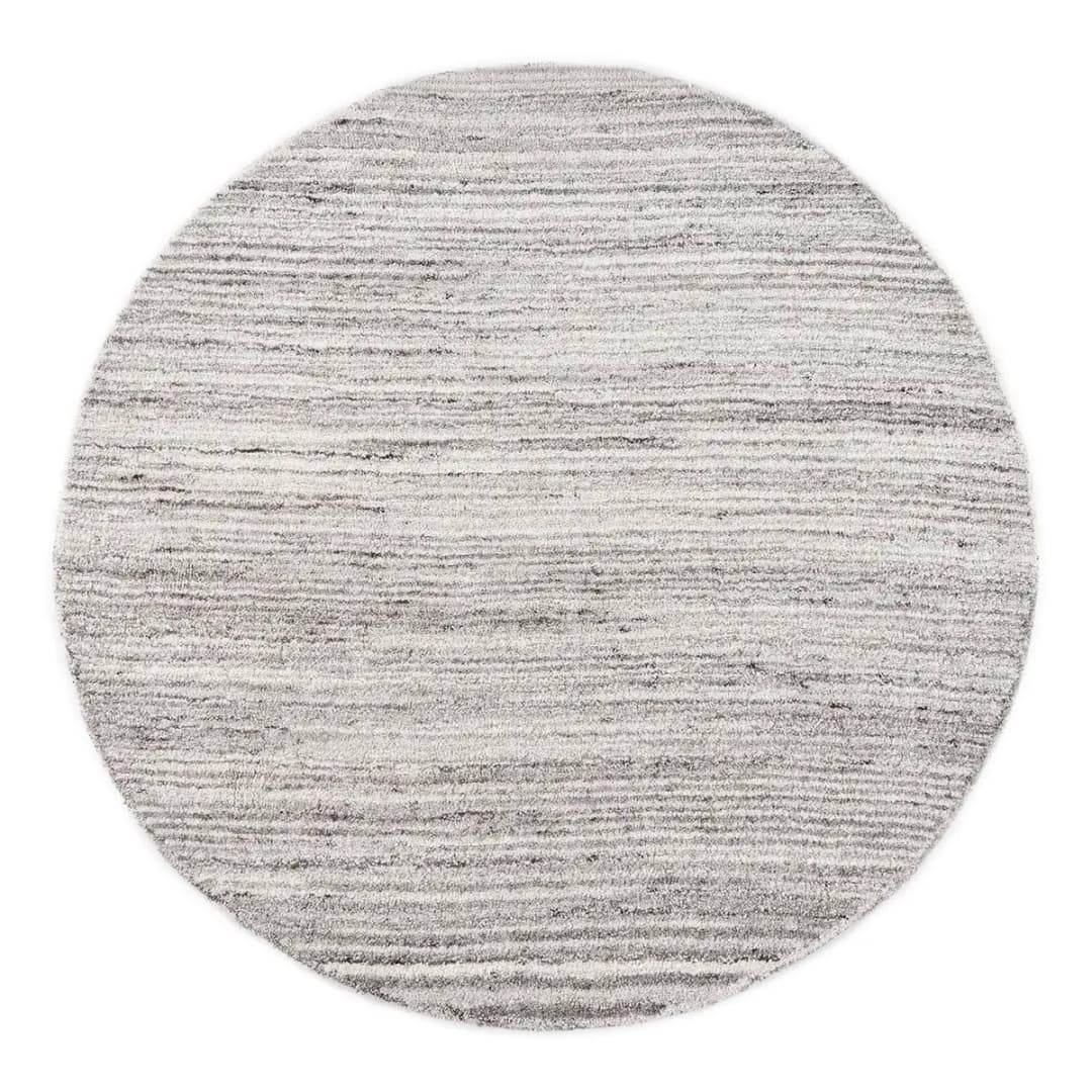 Royal Berber Uni Rund Teppich | Grau