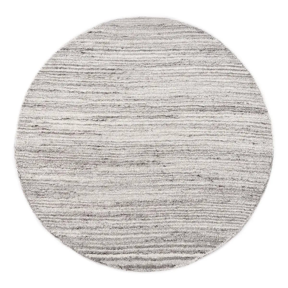 Royal Berber Uni Rund Teppich | Grau