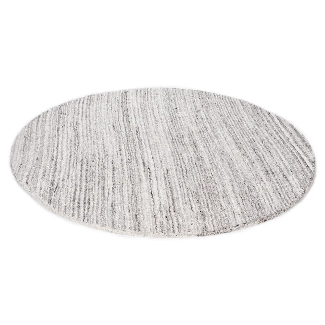 Royal Berber Uni Rund Teppich | Grau