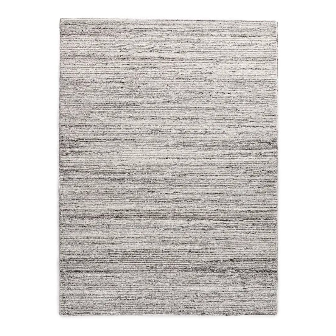 Royal Berber Uni Grau Wollteppich | Grau