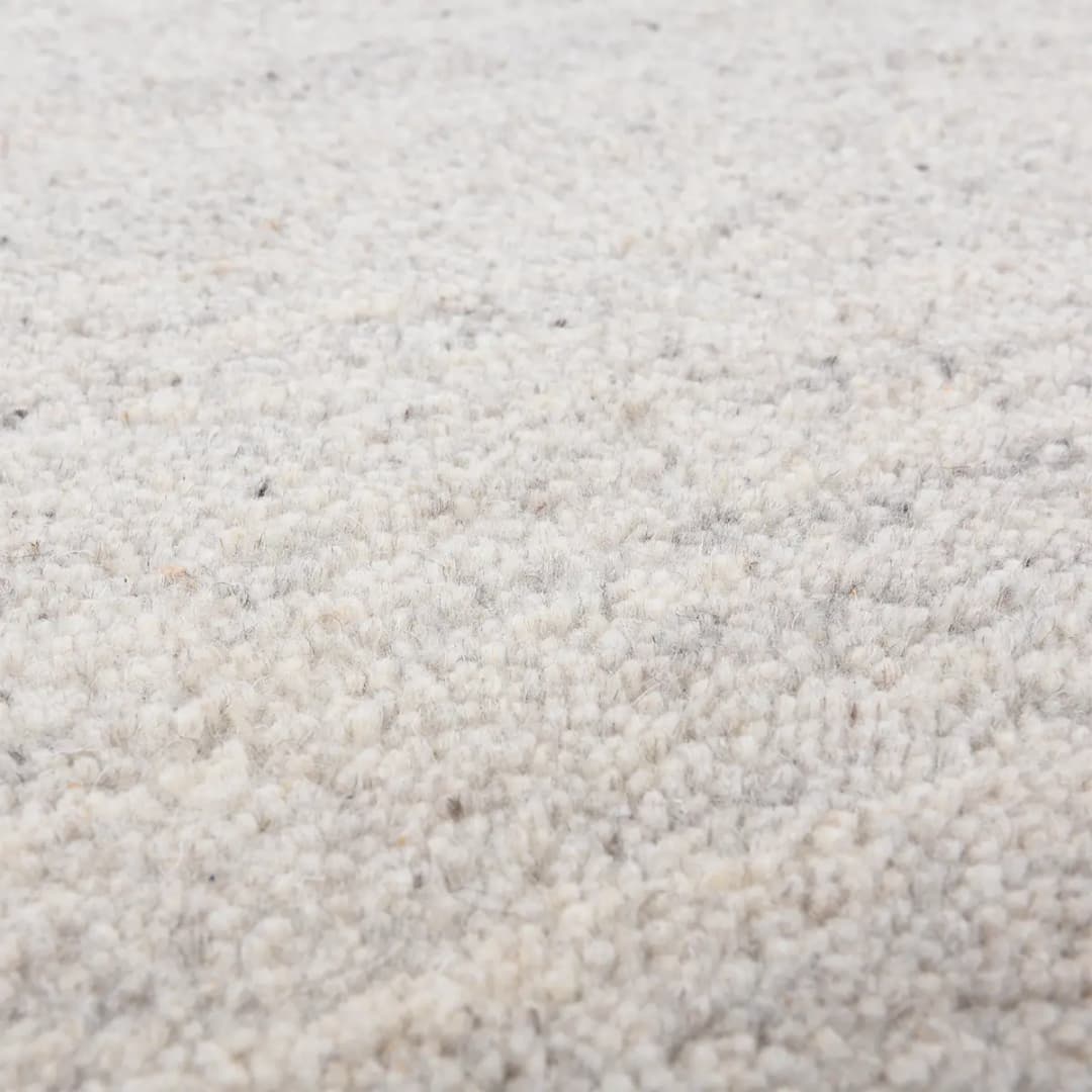Wollteppich Maloronga Uni Rund Grau/Sandgrau Ø 200cm Wolle