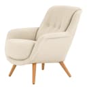 Sessel Saku Weiß Bouclé Stoff Nola | Weiß