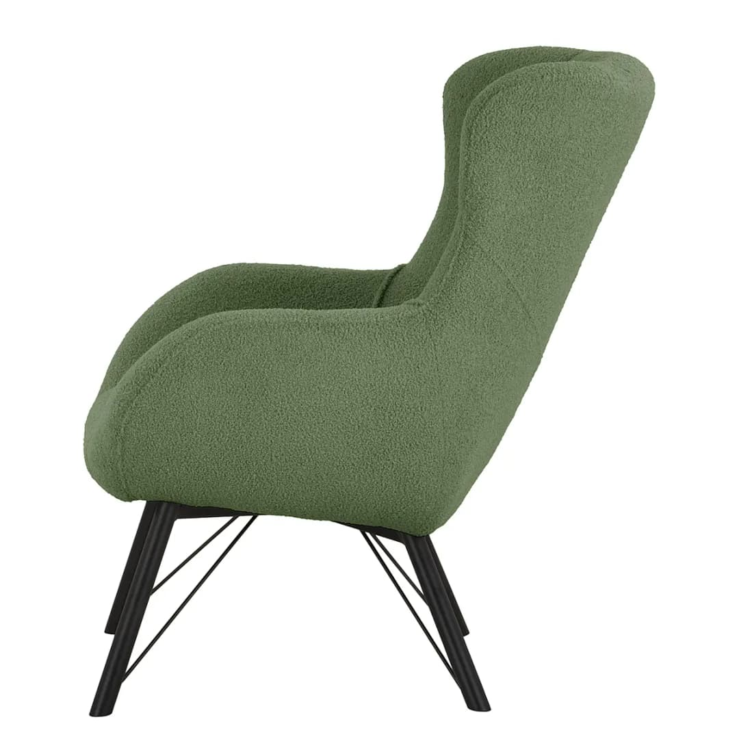 Sessel Newfield Grün Bouclé Stoff Nola | Grün