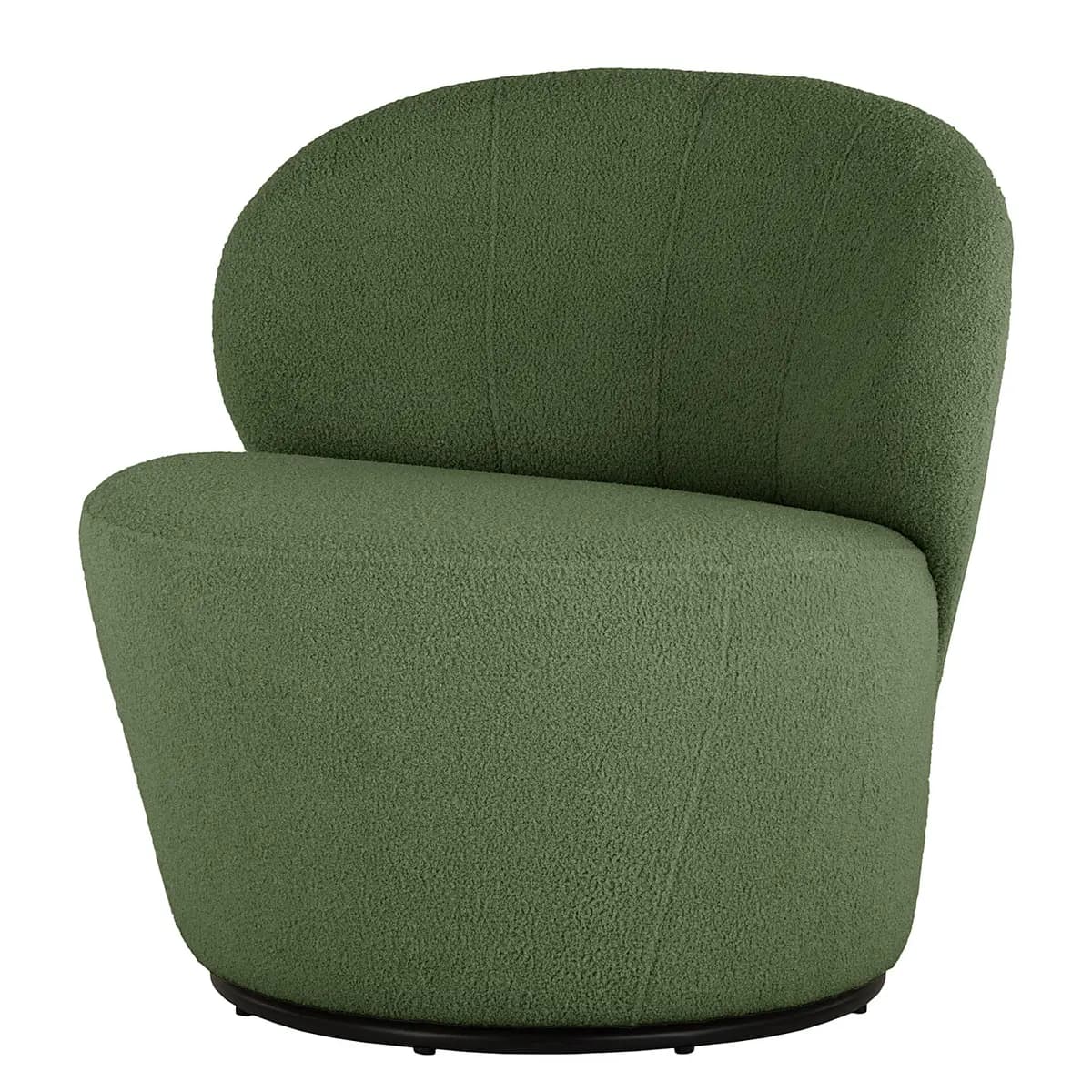 Sessel Mohim Grün Bouclé Stoff Nola | Grün
