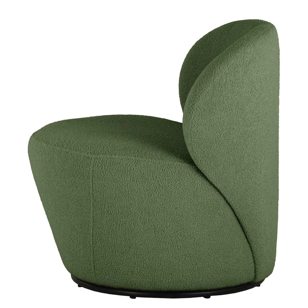 Sessel Mohim Grün Bouclé Stoff Nola | Grün