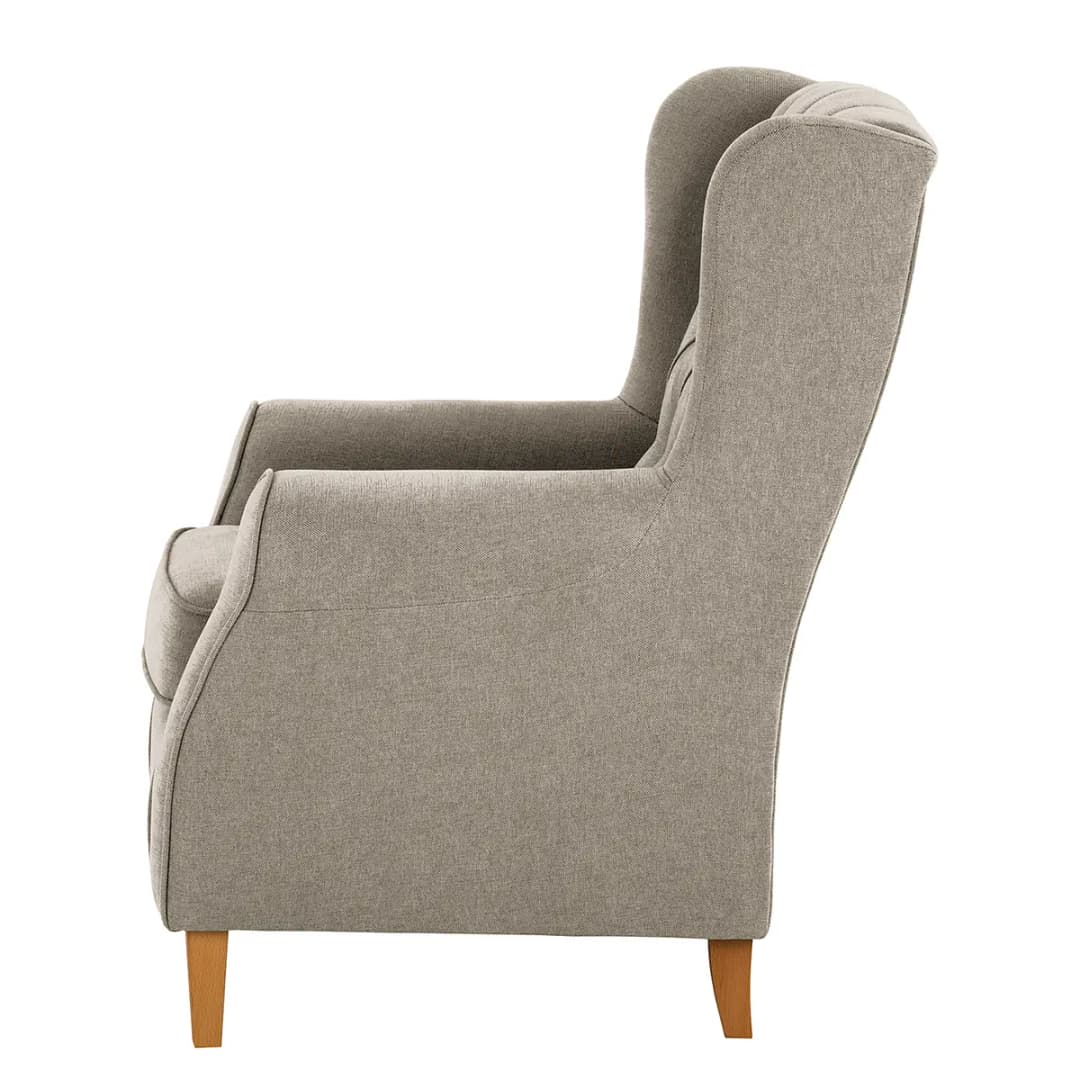 Ohrensessel Grau Webstoff Scara | Grau
