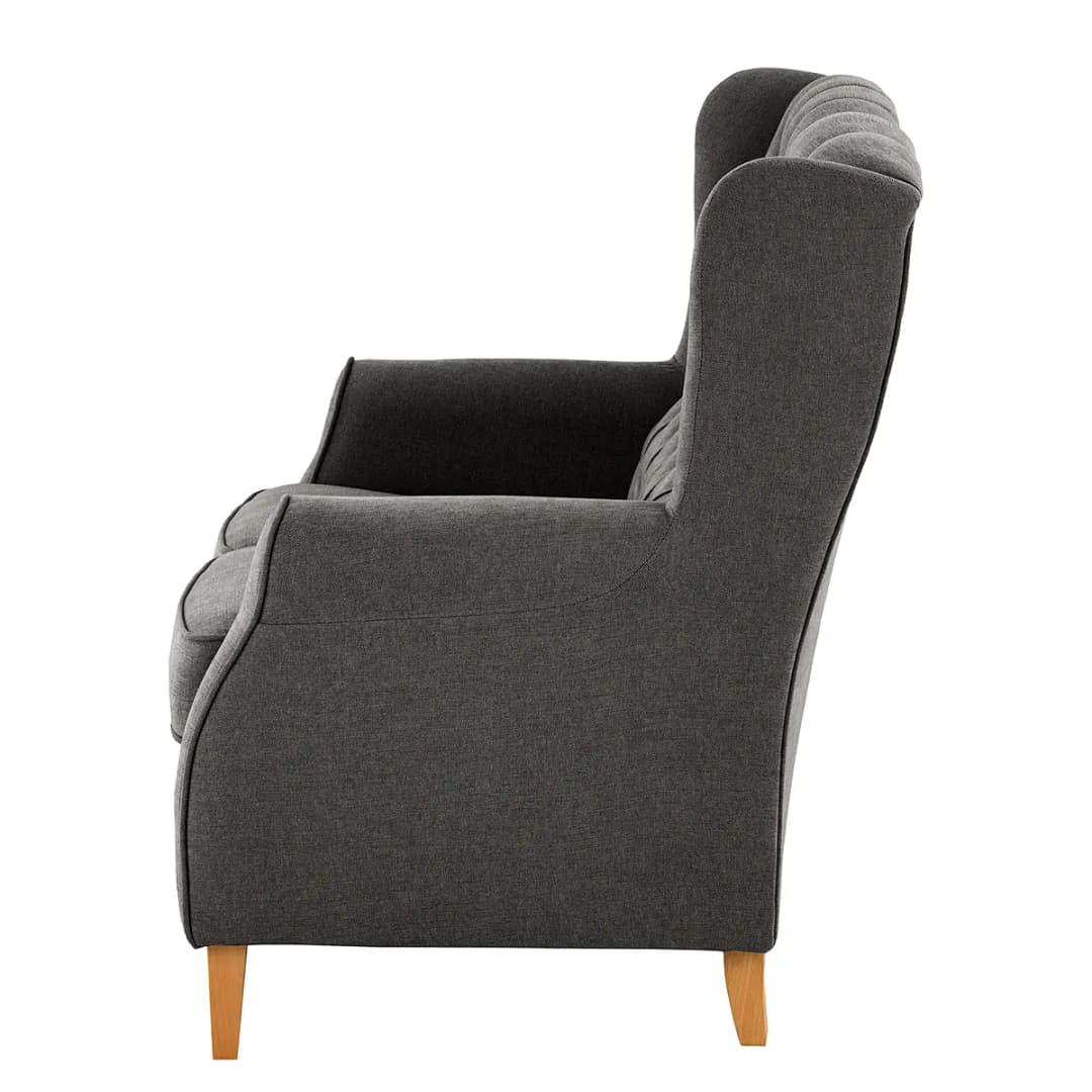 2-Sitzer Sofa Grau Webstoff Scara | Grau
