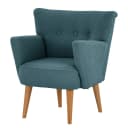 Sessel mit Armlehnen Blau Bouclé Stoff Nola | Blau