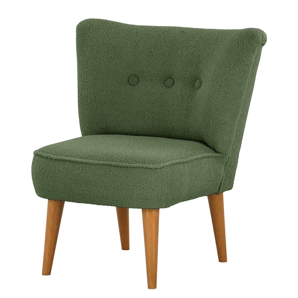 Sessel Grün Bouclé Stoff Nola | Grün