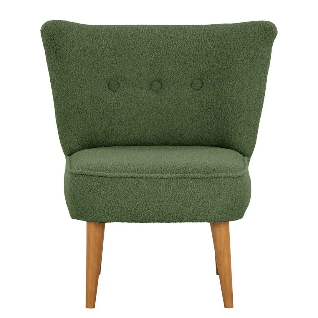 Sessel Grün Bouclé Stoff Nola | Grün