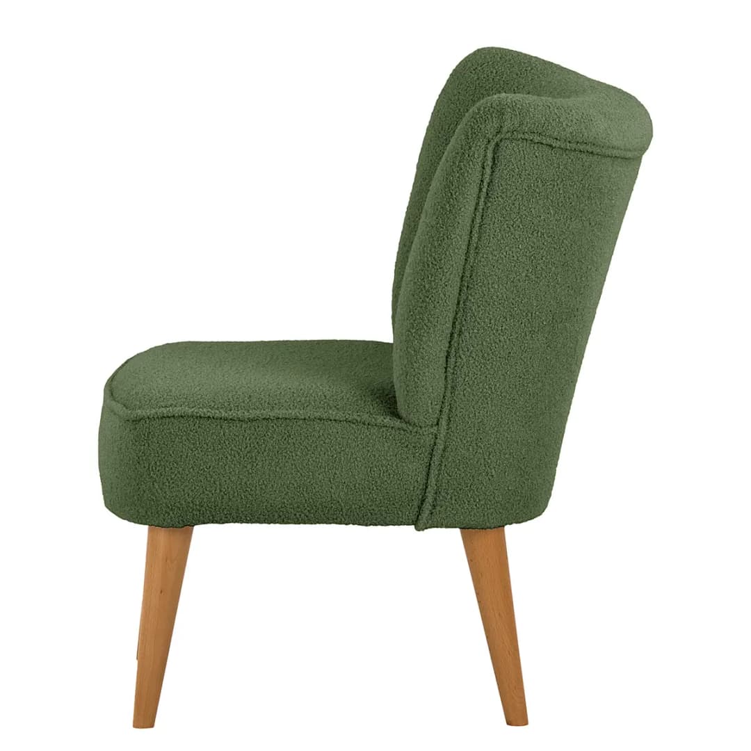 Sessel Grün Bouclé Stoff Nola | Grün