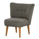 Sessel Grau Bouclé Stoff Nola | Grau