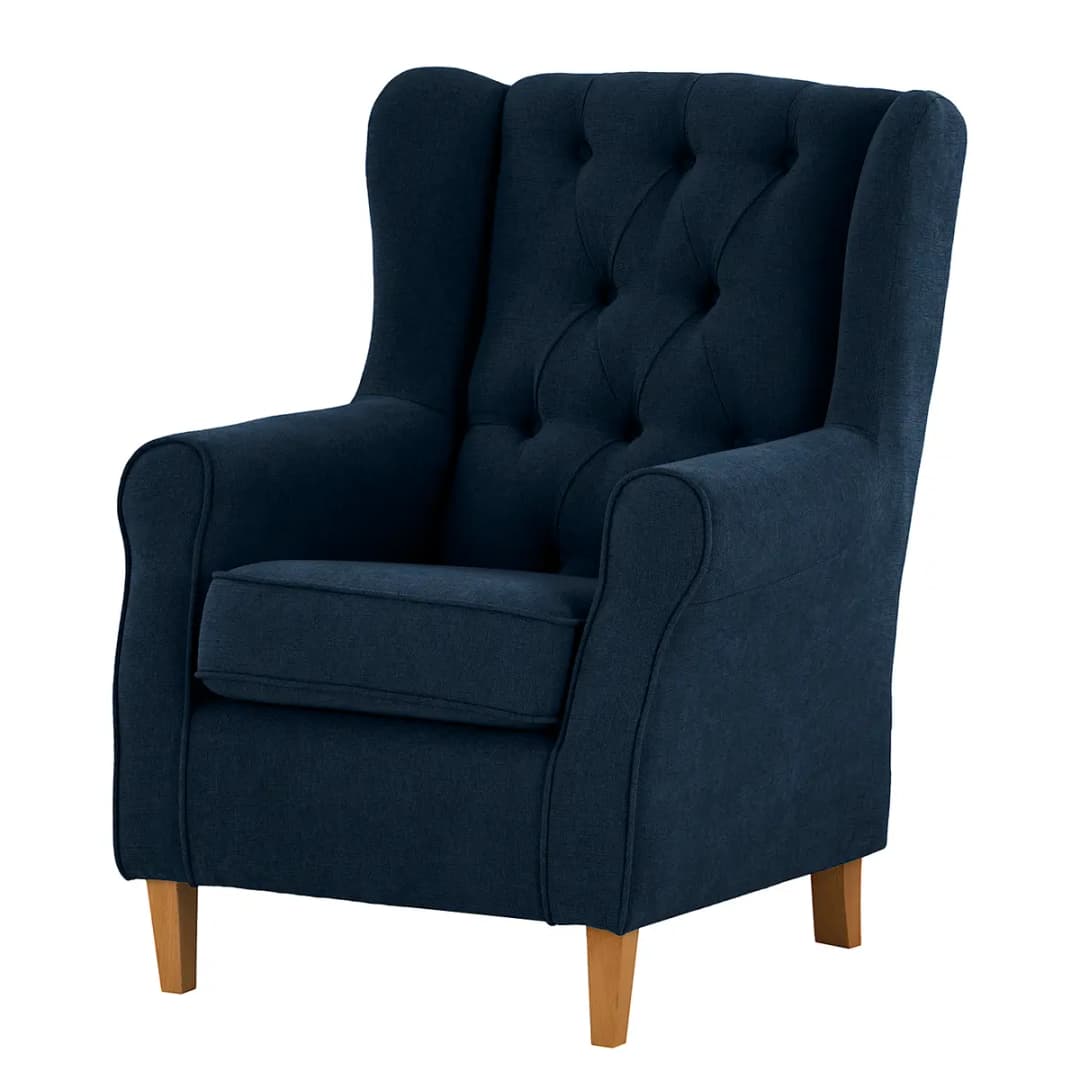 Polstergarnitur 2-1 Blau Webstoff Scara | Blau