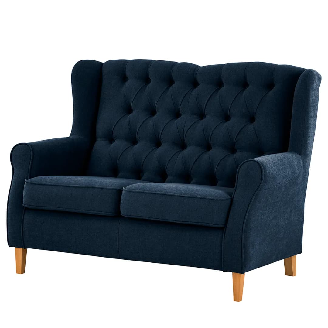 Polstergarnitur 2-1 Blau Webstoff Scara | Blau