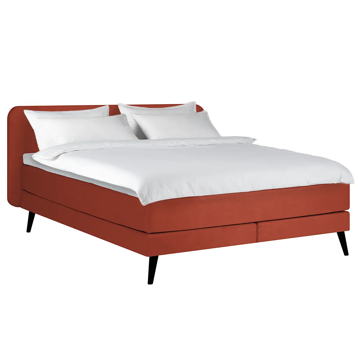 Boxspringbett Baladre 180 x 200cm Microfaser Faria Kupfer H4